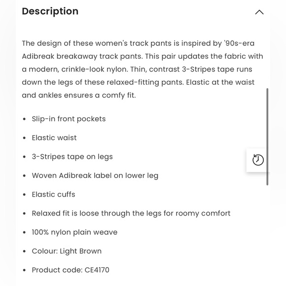 NWOT adidas Originals Crinkled Adibreak Track Pants - Picture 5 of 15